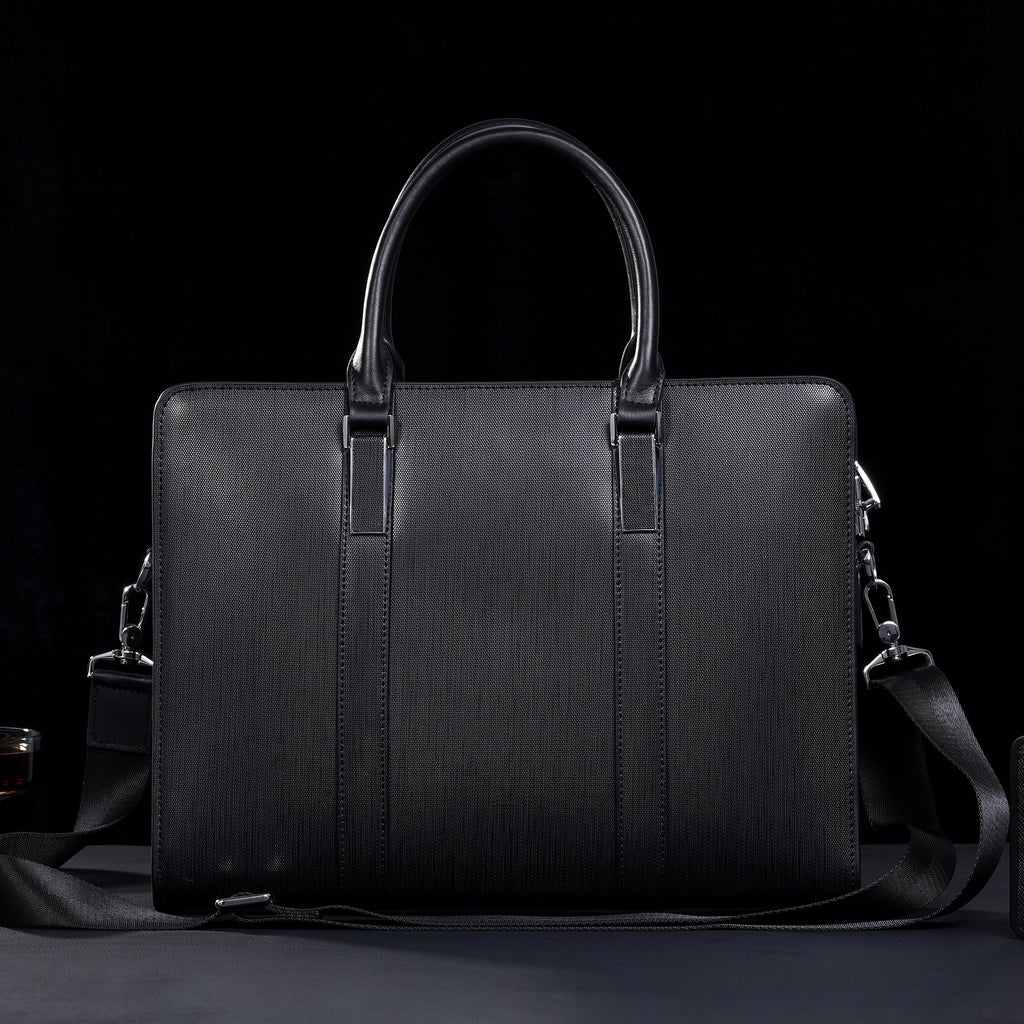 High-end Business Computer Men's Cowhide Handbag