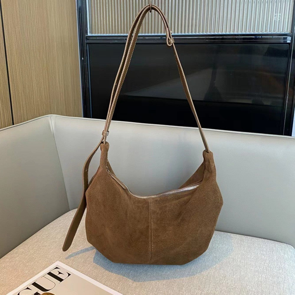 Women’s Elegant Matte Leather Crossbody Bag – Stylish Shoulder Purse