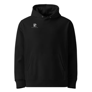 PLAYAAS CULTURE® luxury streetwear hoodie featuring a bold architectural PLAYAAS wordmark with a refined abstract interior pattern on a structured heavyweight silhouette.
